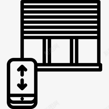 屋火百叶窗智能屋19直线型图标图标