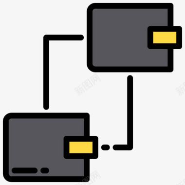 背后交易交易区块链52线性颜色图标图标