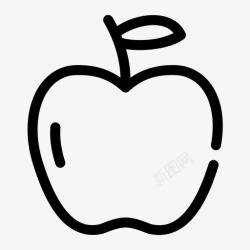 缺口的苹果苹果食物水果图标高清图片