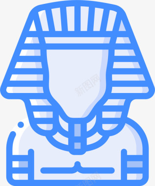 人文印象法老刻板印象蓝色图标图标
