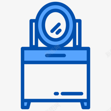 后现代梳妆台梳妆台家用设备16蓝色图标图标