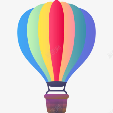 彩色数字气球热气球运输174彩色图标图标