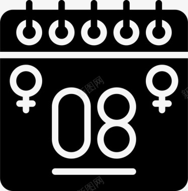 妇女节女权主义24加油图标图标