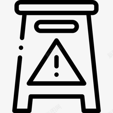 地板拖湿地板工作安全5线性图标图标