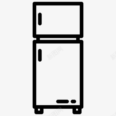 矢量冰箱冰箱家用设备13线性图标图标