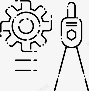 罗盘齿轮几何图标图标