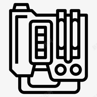 战争PNG矢量图背包太空战争直线型图标图标