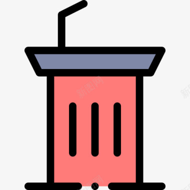 讲台讲台成功63线性颜色图标图标