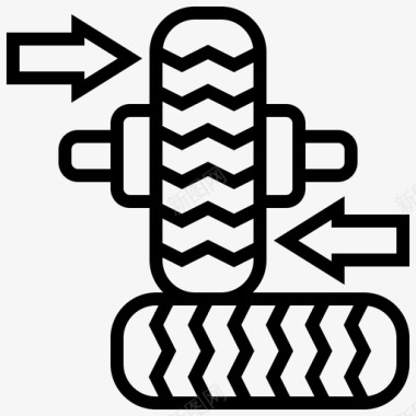 米其林轮胎轮胎汽车维修直线型图标图标