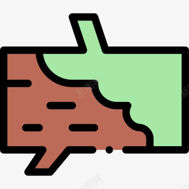 苔藓动物和自然公园1线性颜色图标图标