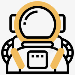 宇航员阴影宇航员宇航2号黄色阴影图标高清图片