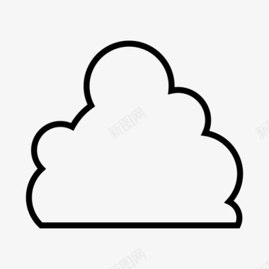 大气云存储气泡图标图标