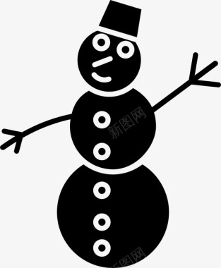 圣诞雪人雪人圣诞节图标图标