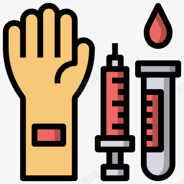 献血标志献血献血52原色图标图标