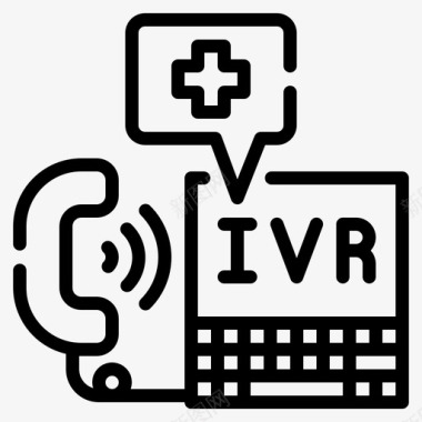 医学插图Ivr医学技术1线性图标图标