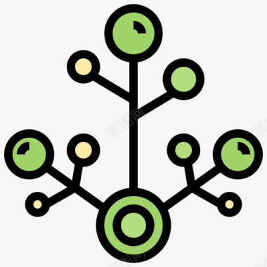 学系统发育学生物工程33线性颜色图标图标