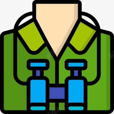 探险家丛林18线性颜色图标图标