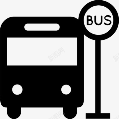 地铁和公交公交车站图标