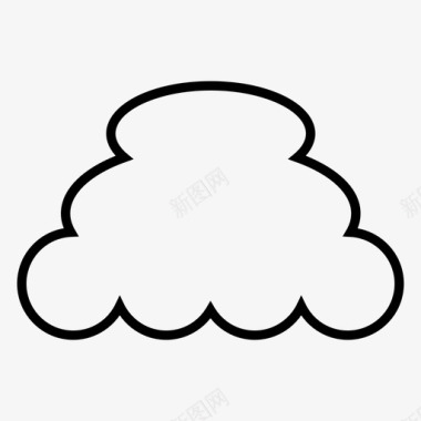 大气云大气气泡图标图标