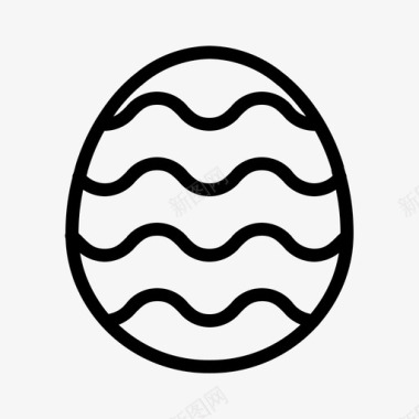 复活节波浪形复活节彩蛋图案装饰春季图标图标