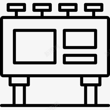 学历广告广告牌通信171直线图标图标