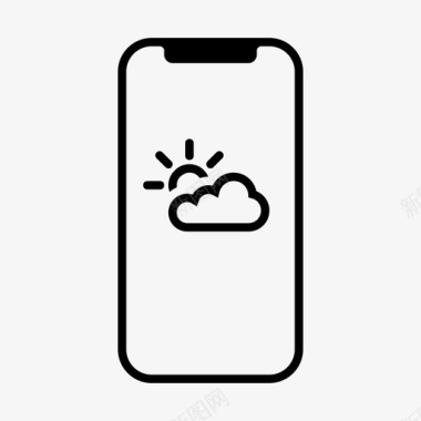 CDR苹果部分多云多云天气iphone图标图标