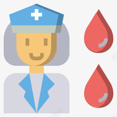护士护士献血51公寓图标图标