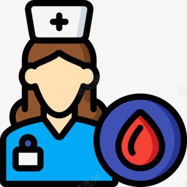 女医生护士护士献血44岁直系肤色图标图标