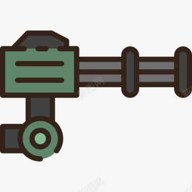 军用匕首机枪军用73线性颜色图标图标