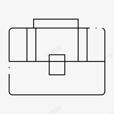 精细的UI包公文包手提包图标图标