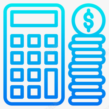 会计财务预算财务和会计2梯度图标图标
