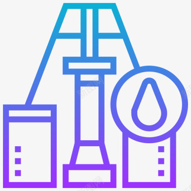 石油泄漏石油钻机石油工业11梯度图标图标