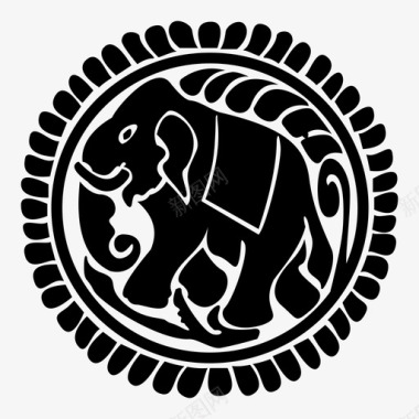 大象动物装饰图标图标