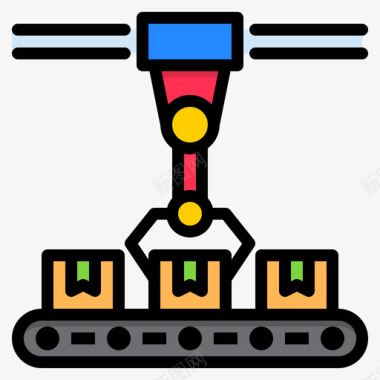臂机械臂工程85线颜色图标图标