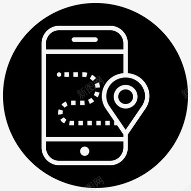 移动电子商务位置gps移动应用程序图标图标