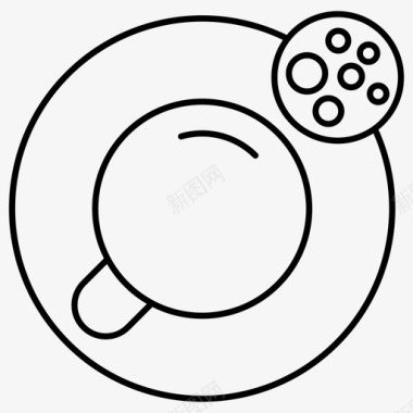 早餐饼干咖啡图标图标