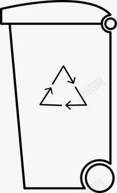 回收站绿色家庭图标图标