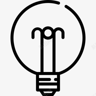 电灯泡电灯泡能量和功率8线性图标图标