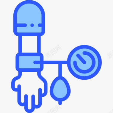蓝色医用口罩血压计医用193蓝色图标图标