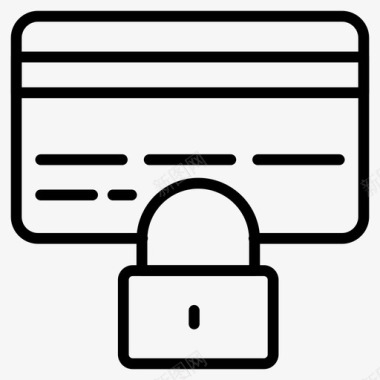 安全信用卡支付锁私人图标图标