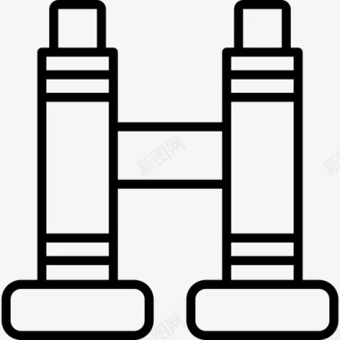 望远镜双筒望远镜旅行257轮廓图标图标