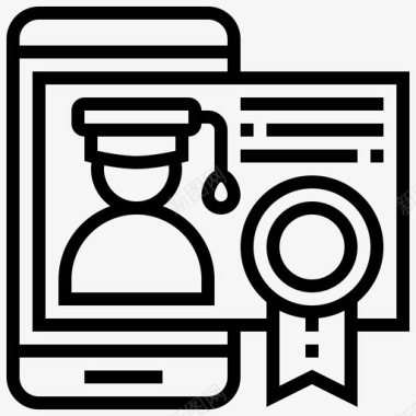 数字证书学习57线性图标图标