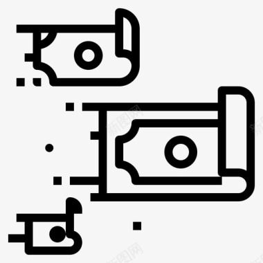 商务金融资金流现金金融图标图标