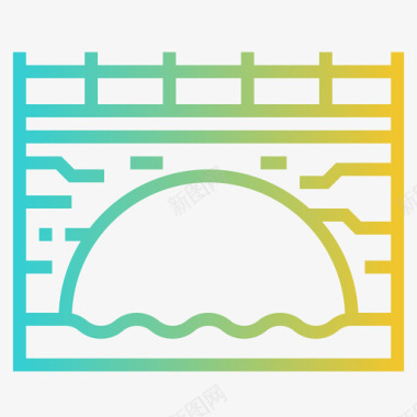 桥路灯桥30号村坡度图标图标