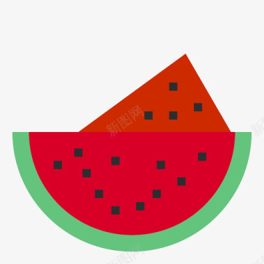 西瓜夏季112扁平图标图标