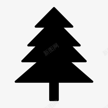 树圣诞树柏树图标图标
