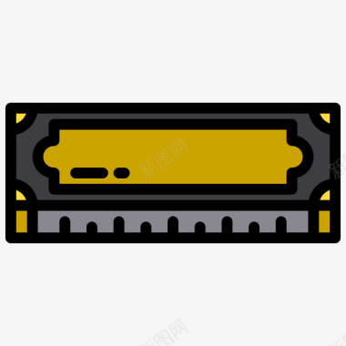 雷鬼音乐口琴雷鬼音乐3线性颜色图标图标