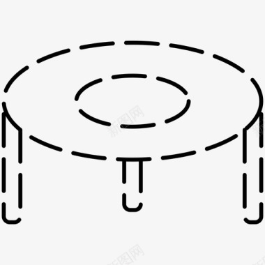 武术训练蹦床健身房桌子图标图标