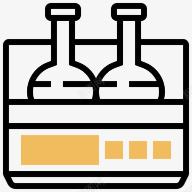 实验室生化24黄影图标图标