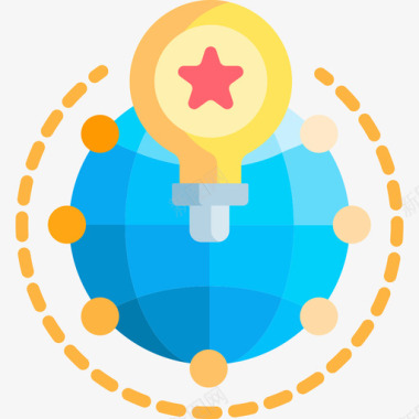 网络在线学习58扁平图标图标